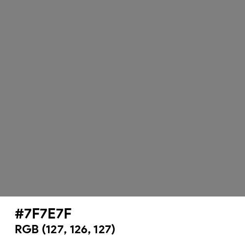 Gray (HTML/CSS Gray) (Hex code: 7F7E7F) Thumbnail