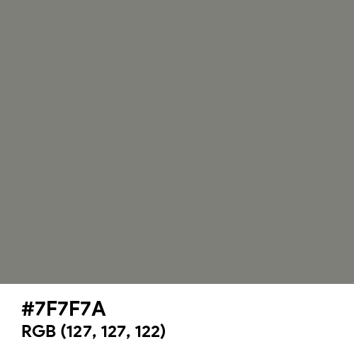 Gray (HTML/CSS Gray) (Hex code: 7F7F7A) Thumbnail
