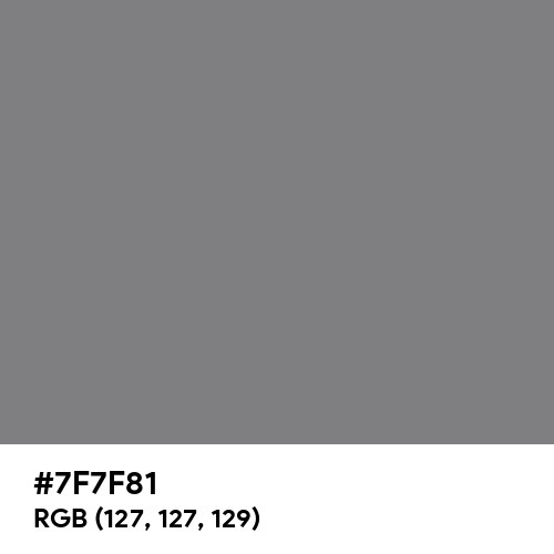 Gray (HTML/CSS Gray) (Hex code: 7F7F81) Thumbnail