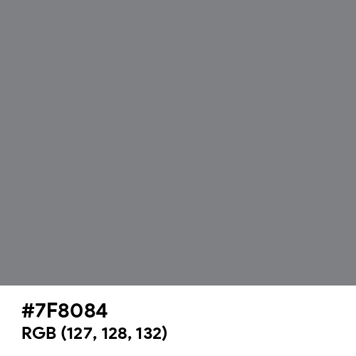 Gray (HTML/CSS Gray) (Hex code: 7F8084) Thumbnail