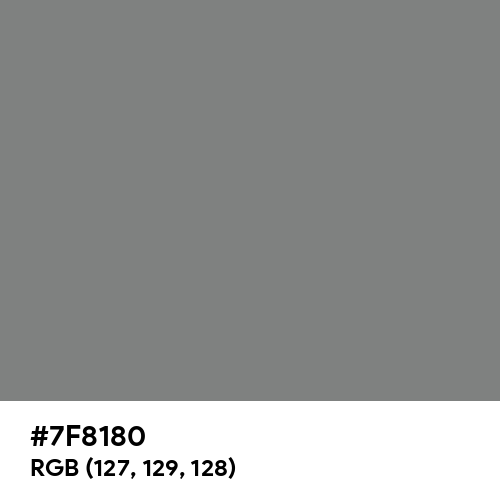Gray (HTML/CSS Gray) (Hex code: 7F8180) Thumbnail