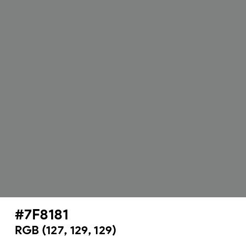Gray (HTML/CSS Gray) (Hex code: 7F8181) Thumbnail