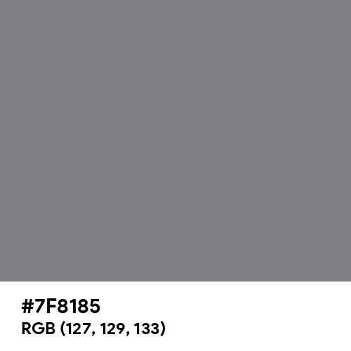 Gray (HTML/CSS Gray) (Hex code: 7F8185) Thumbnail
