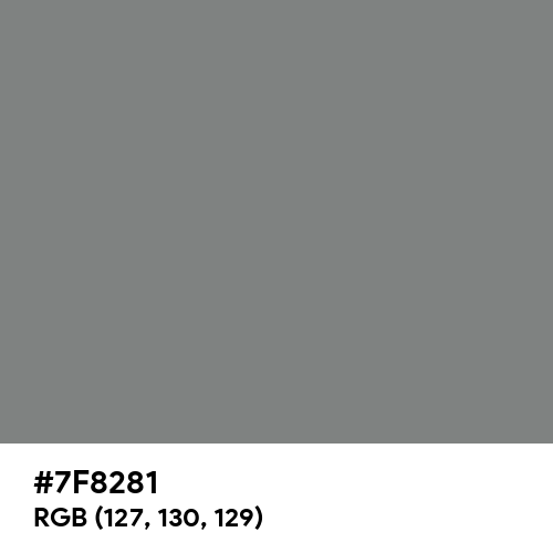 Gray (HTML/CSS Gray) (Hex code: 7F8281) Thumbnail