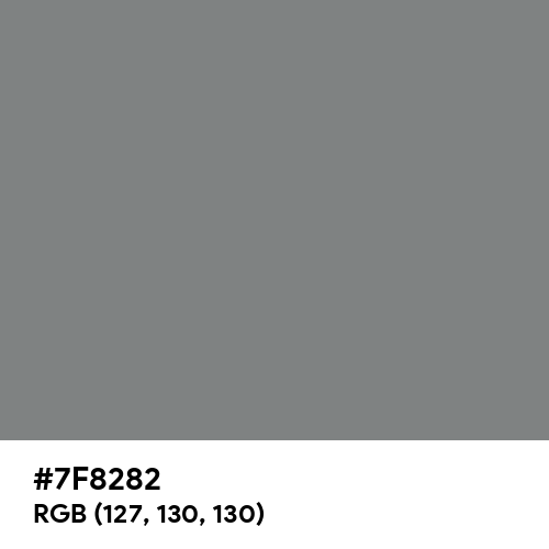 Gray (HTML/CSS Gray) (Hex code: 7F8282) Thumbnail