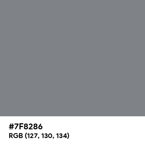 Gray (HTML/CSS Gray) (Hex code: 7F8286) Thumbnail