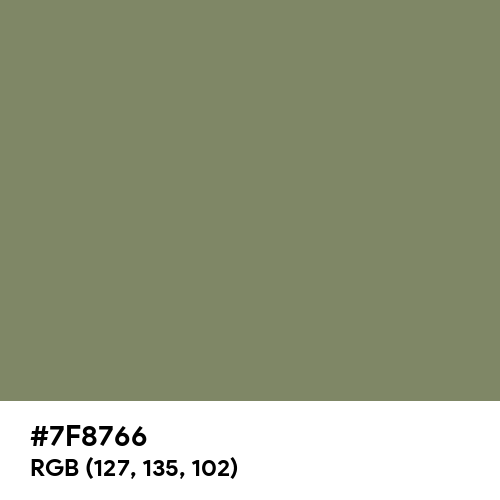 Camouflage Green (Hex code: 7F8766) Thumbnail