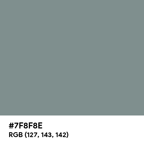 Neutral Blue-Green (Hex code: 7F8F8E) Thumbnail