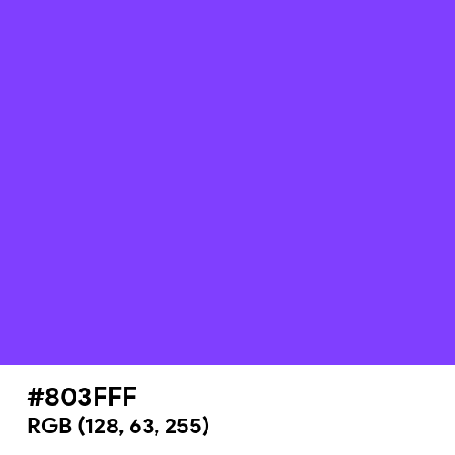 Blue-Violet (Hex code: 803FFF) Thumbnail