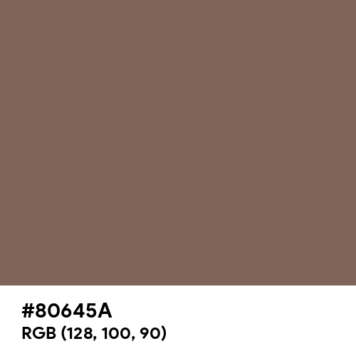 Deep Taupe (Hex code: 80645A) Thumbnail