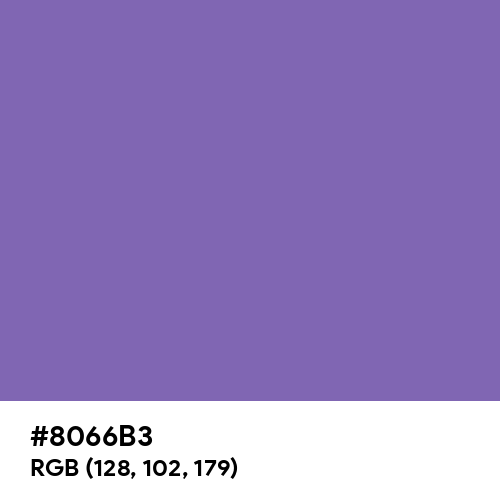Blue-Violet (Crayola) (Hex code: 8066B3) Thumbnail
