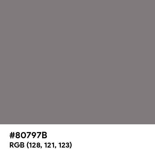 Gray (HTML/CSS Gray) (Hex code: 80797B) Thumbnail