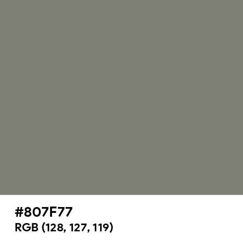 Gray (HTML/CSS Gray) (Hex code: 807F77) Thumbnail
