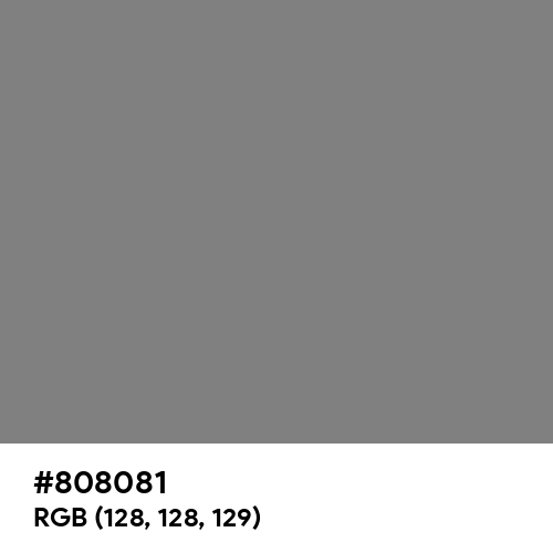 Gray (HTML/CSS Gray) (Hex code: 808081) Thumbnail