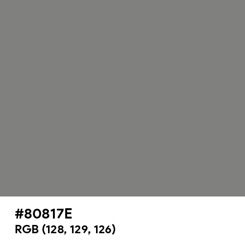 Gray (HTML/CSS Gray) (Hex code: 80817E) Thumbnail