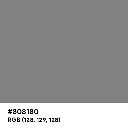 Gray (HTML/CSS Gray) (Hex code: 808180) Thumbnail