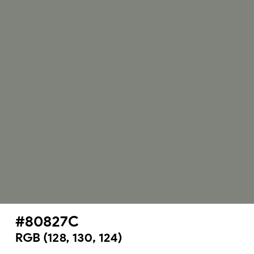 Gray (HTML/CSS Gray) (Hex code: 80827C) Thumbnail