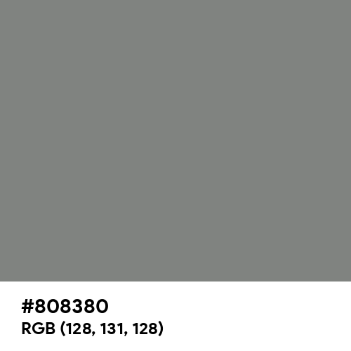 Gray (HTML/CSS Gray) (Hex code: 808380) Thumbnail