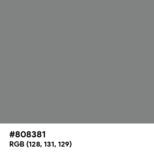 Gray (HTML/CSS Gray) (Hex code: 808381) Thumbnail