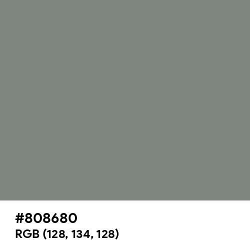 Old Silver (Hex code: 808680) Thumbnail