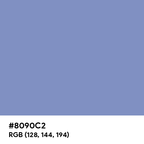 Dark Pastel Blue (Hex code: 8090C2) Thumbnail
