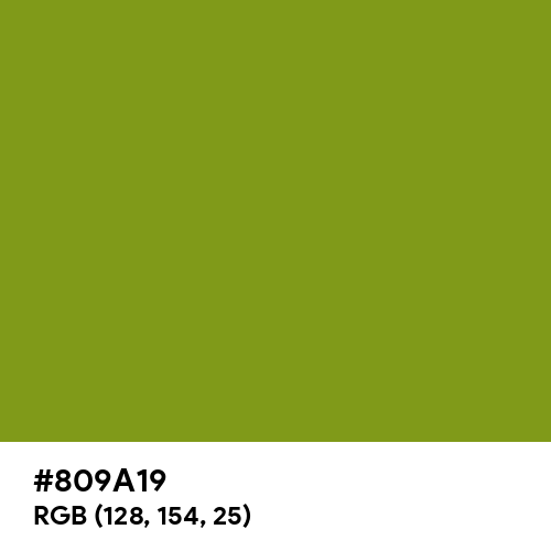 Olive Drab (#3) (Hex code: 809A19) Thumbnail