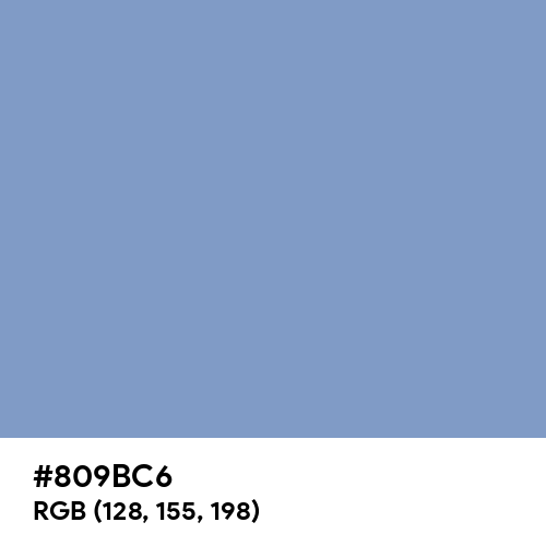 Dark Pastel Blue (Hex code: 809BC6) Thumbnail