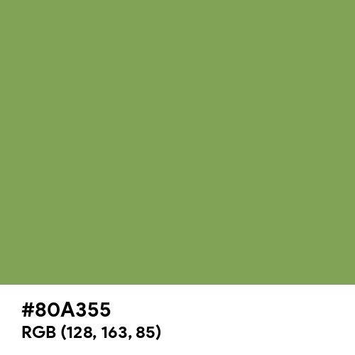 Moss Green (Hex code: 80A355) Thumbnail