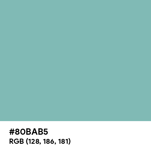 Light Green (RAL) (Hex code: 80BAB5) Thumbnail