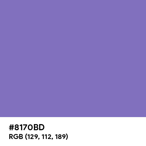 Middle Blue Purple (Hex code: 8170BD) Thumbnail