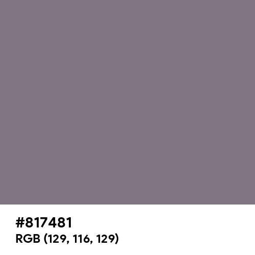 Gray (HTML/CSS Gray) (Hex code: 817481) Thumbnail