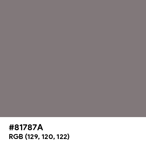 Gray (HTML/CSS Gray) (Hex code: 81787A) Thumbnail