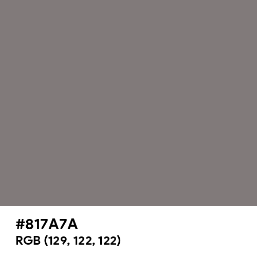 Gray (HTML/CSS Gray) (Hex code: 817A7A) Thumbnail