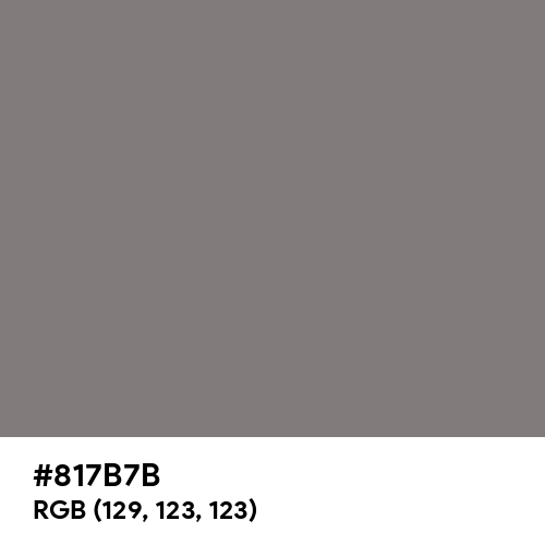 Gray (HTML/CSS Gray) (Hex code: 817B7B) Thumbnail