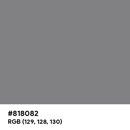 Gray (HTML/CSS Gray) (Hex code: 818082) Thumbnail