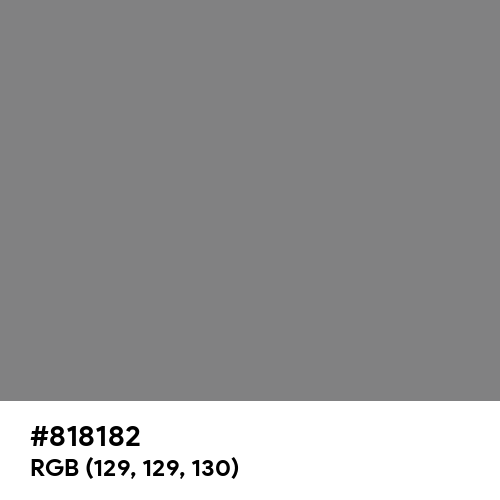 Gray (HTML/CSS Gray) (Hex code: 818182) Thumbnail