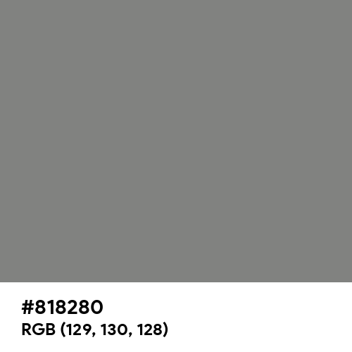 Gray (HTML/CSS Gray) (Hex code: 818280) Thumbnail