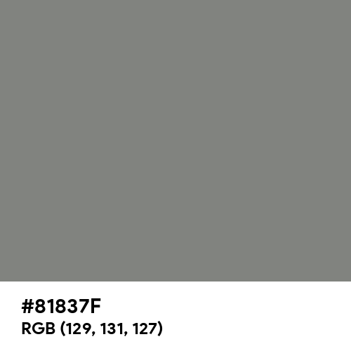 Gray (HTML/CSS Gray) (Hex code: 81837F) Thumbnail