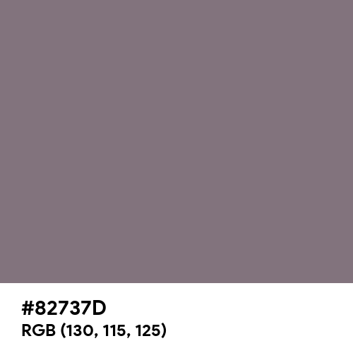 Gray (HTML/CSS Gray) (Hex code: 82737D) Thumbnail