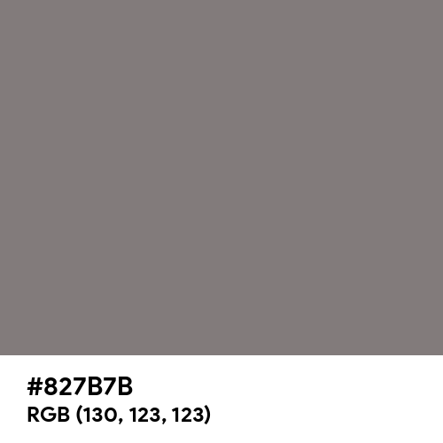 Gray (HTML/CSS Gray) (Hex code: 827B7B) Thumbnail