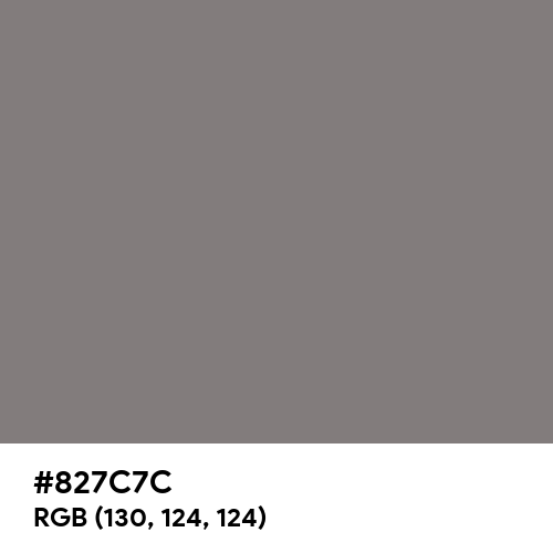 Gray (HTML/CSS Gray) (Hex code: 827C7C) Thumbnail