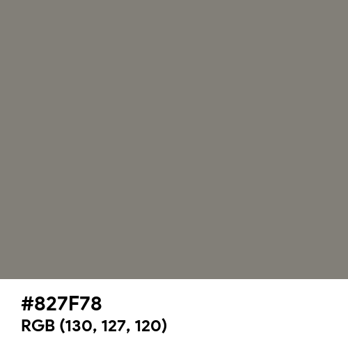 Gray (HTML/CSS Gray) (Hex code: 827F78) Thumbnail