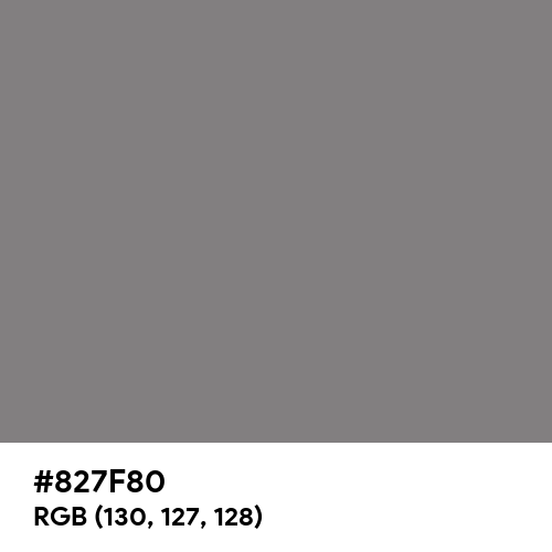 Gray (HTML/CSS Gray) (Hex code: 827F80) Thumbnail