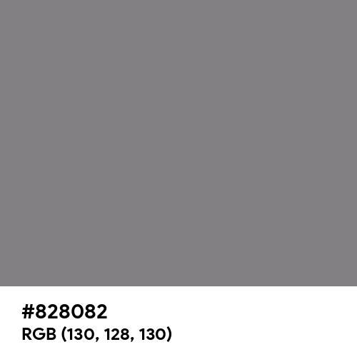 Gray (HTML/CSS Gray) (Hex code: 828082) Thumbnail