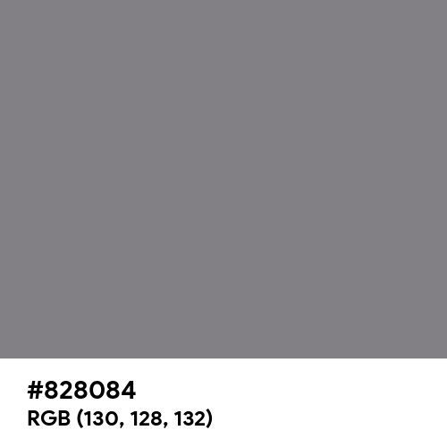 Gray (HTML/CSS Gray) (Hex code: 828084) Thumbnail