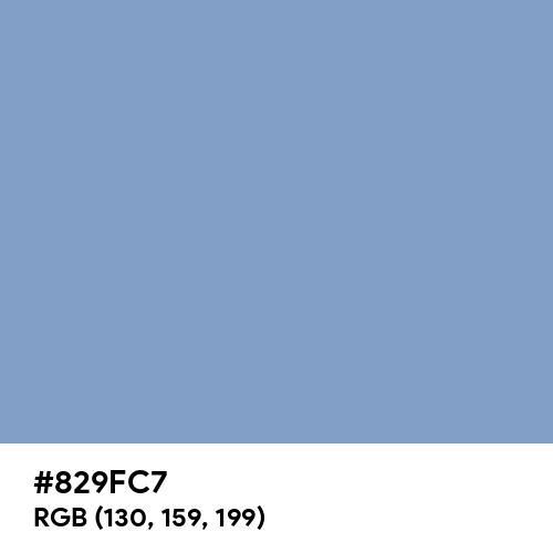 Dark Pastel Blue (Hex code: 829FC7) Thumbnail