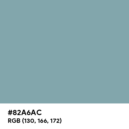 Pewter Blue (Hex code: 82A6AC) Thumbnail