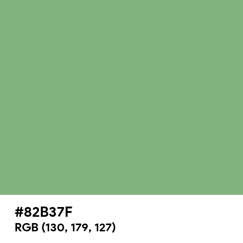 Iguana Green (Hex code: 82B37F) Thumbnail