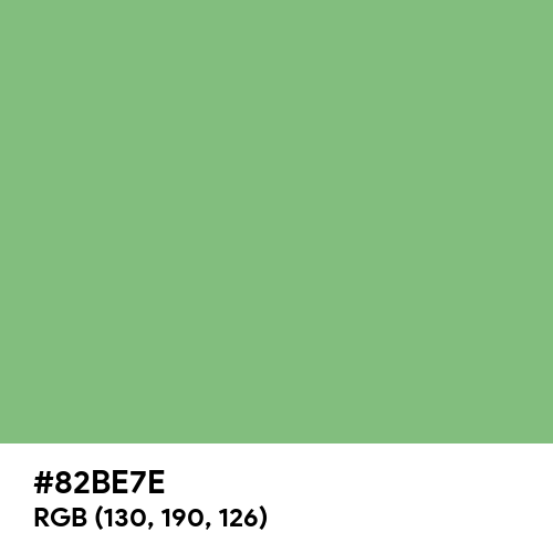 Iguana Green (Hex code: 82BE7E) Thumbnail