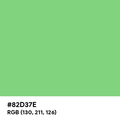 Pastel Green (Hex code: 82D37E) Thumbnail